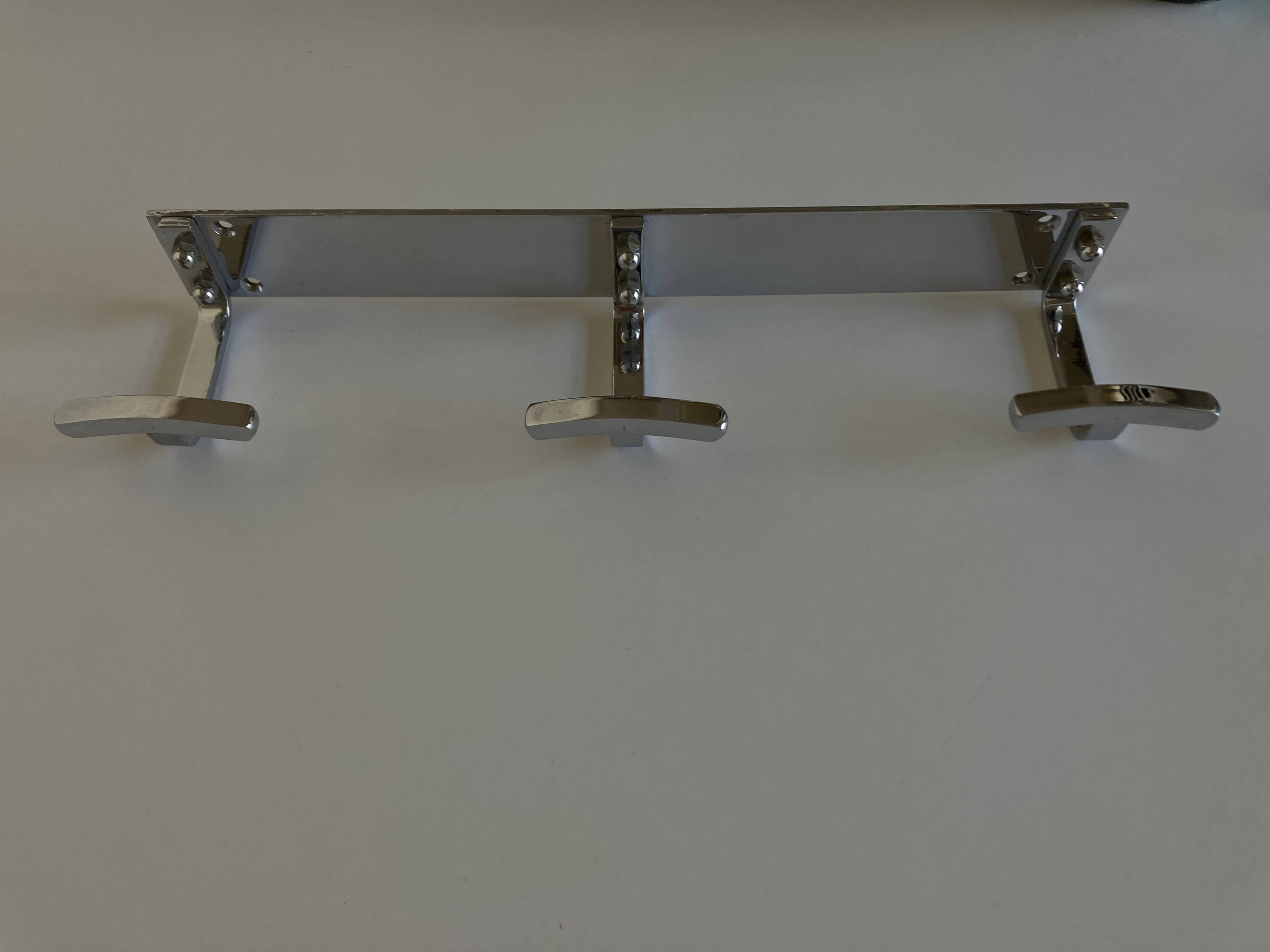 chrome bathroom hook art deco 1950