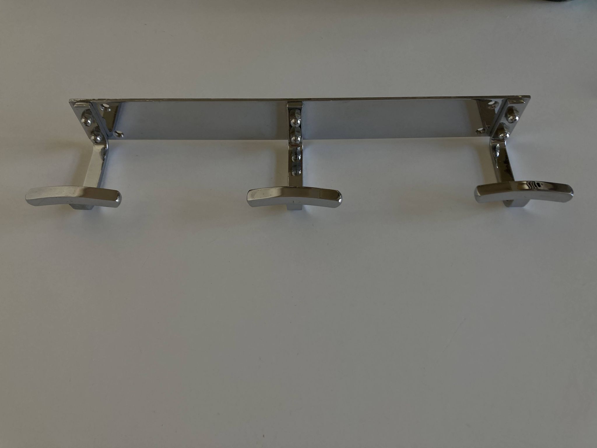 patère de salle de bain chrome art déco 1950