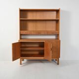 Oak sideboard-bookcase, 1960s