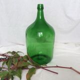 Dame Jeanne en verre vert émeraude