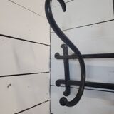 Antique coat rack in curved wood 5 hooks