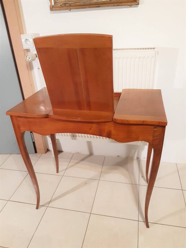 Louis XV style hairdresser in cherry wood from the 1950s.