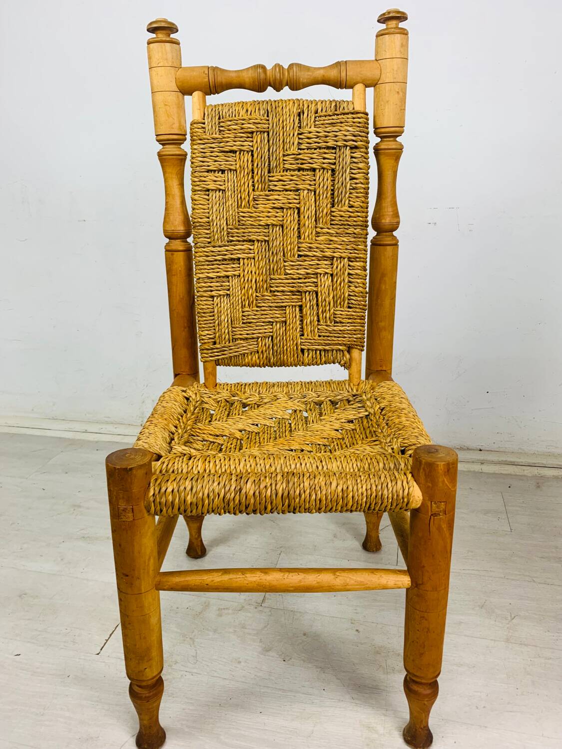 Wood and rope chair