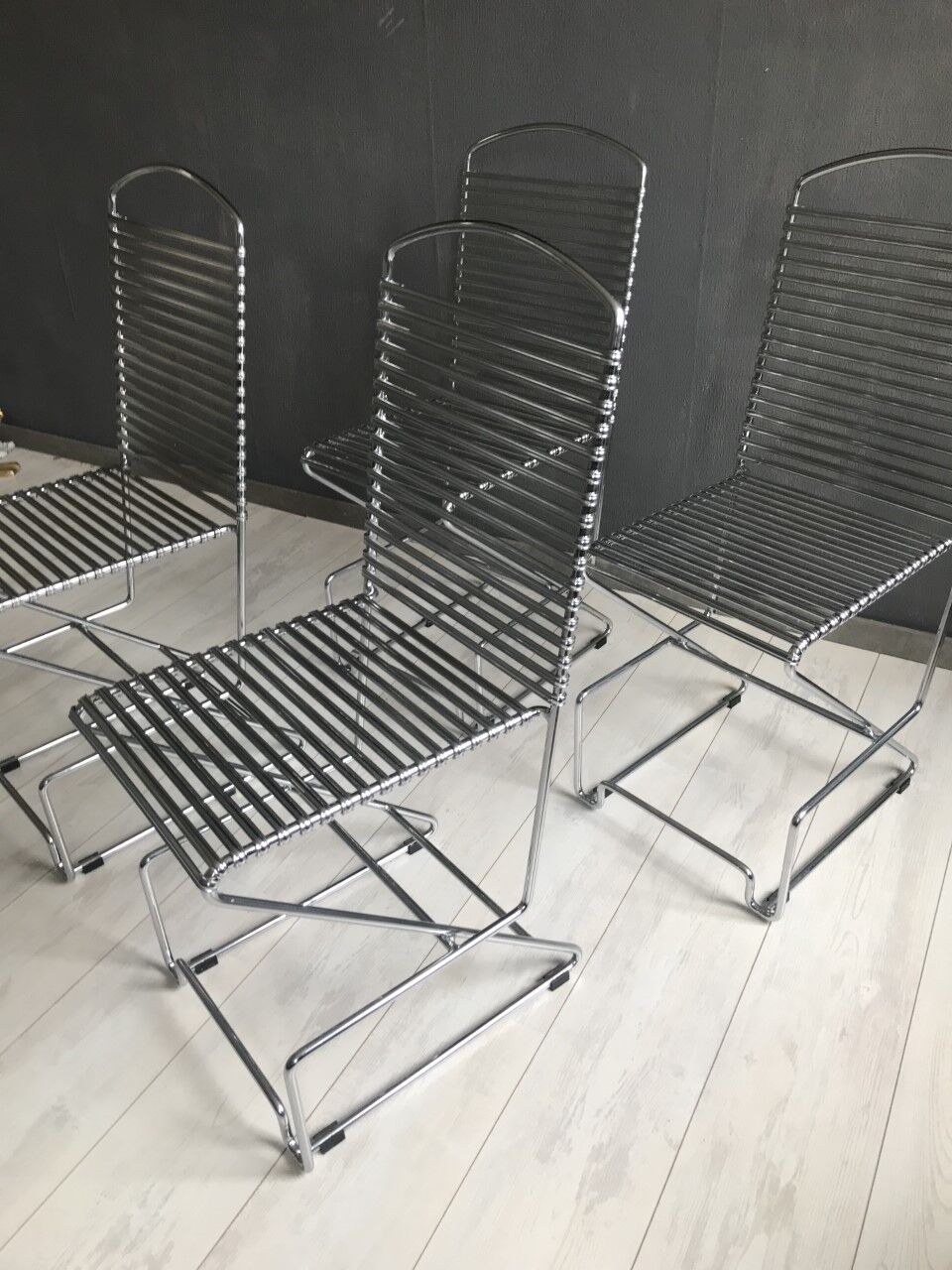 Set of 4 till behrens chairs for schlubach, 1980s