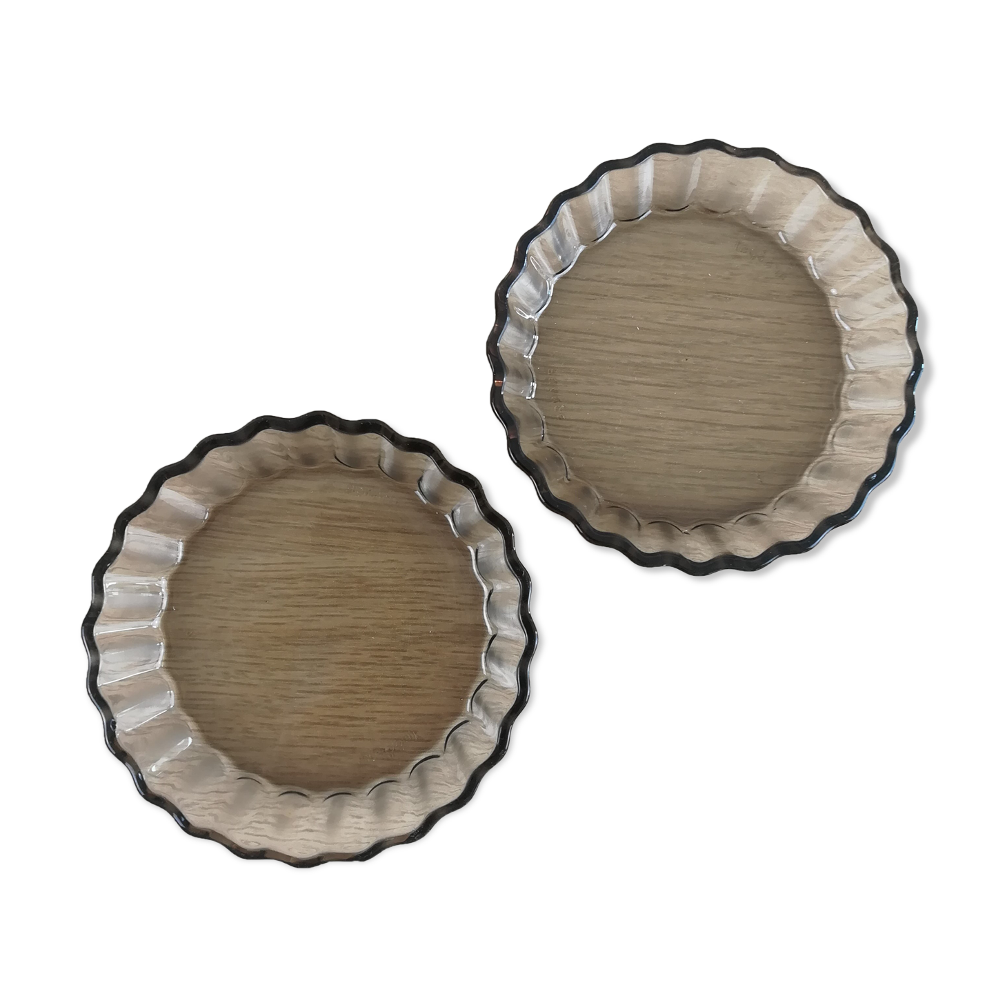 Arcopal smoked glass tart dishes