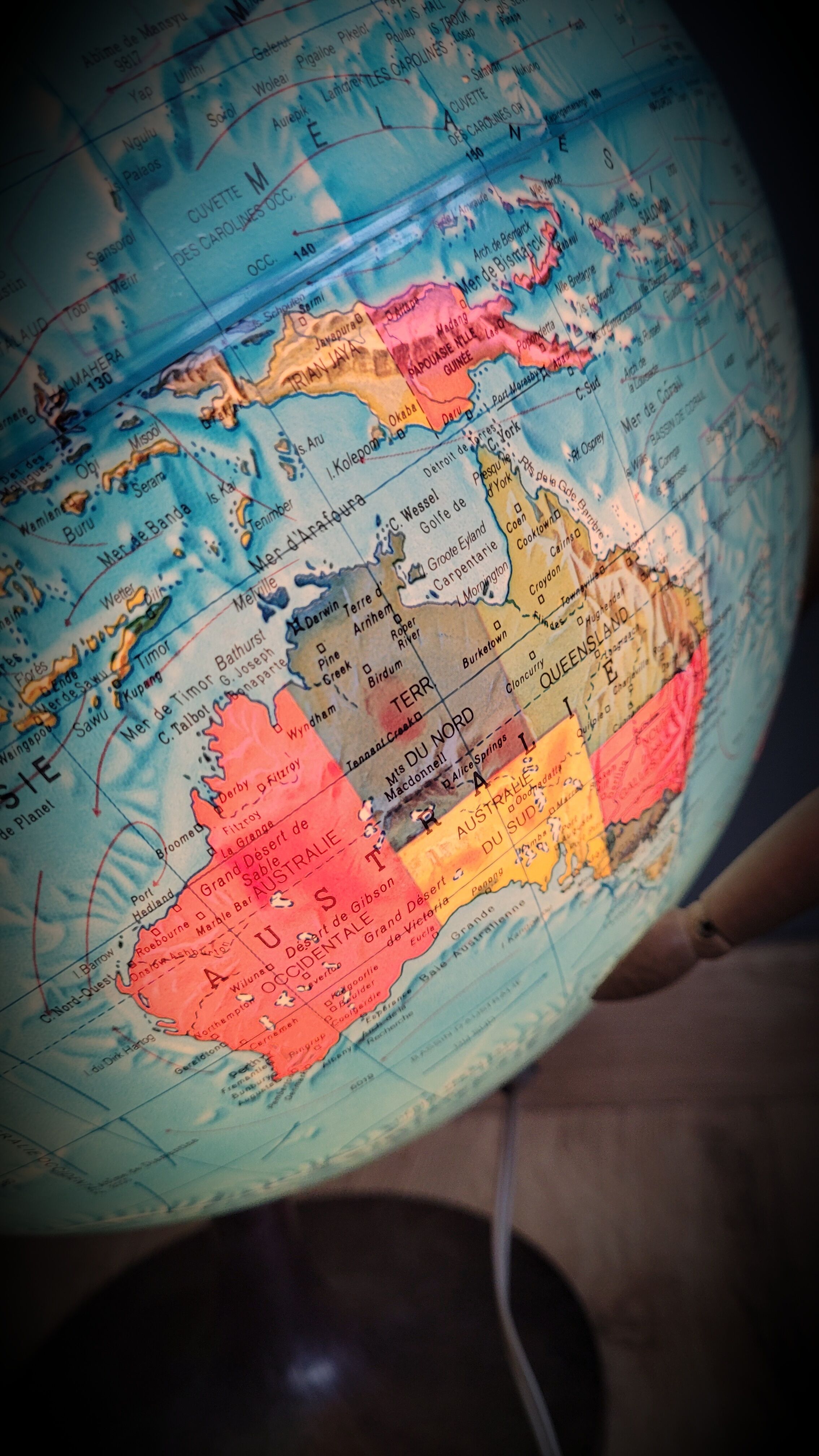 World map terrestrial 1983