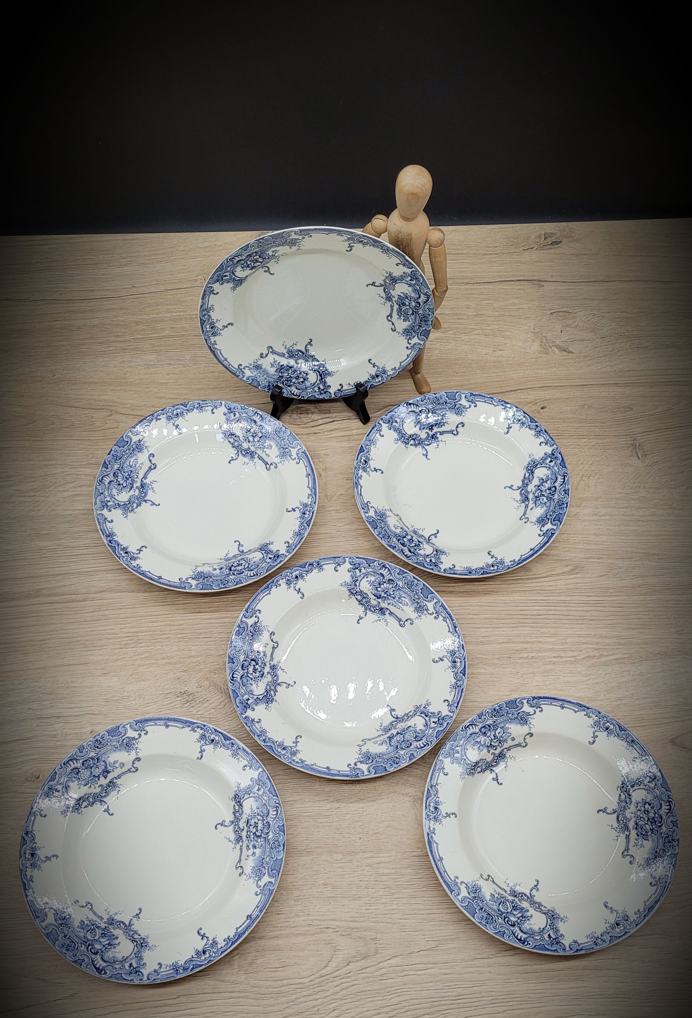 Set 6 plates Dauphin BFK 1920