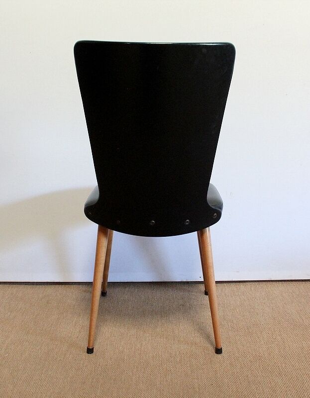 Suite of 8 baumann chairs, "essor" model – 1960s