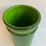 Green ceramic pot