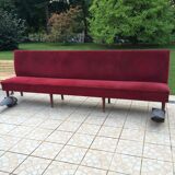 Banquette velours rouge