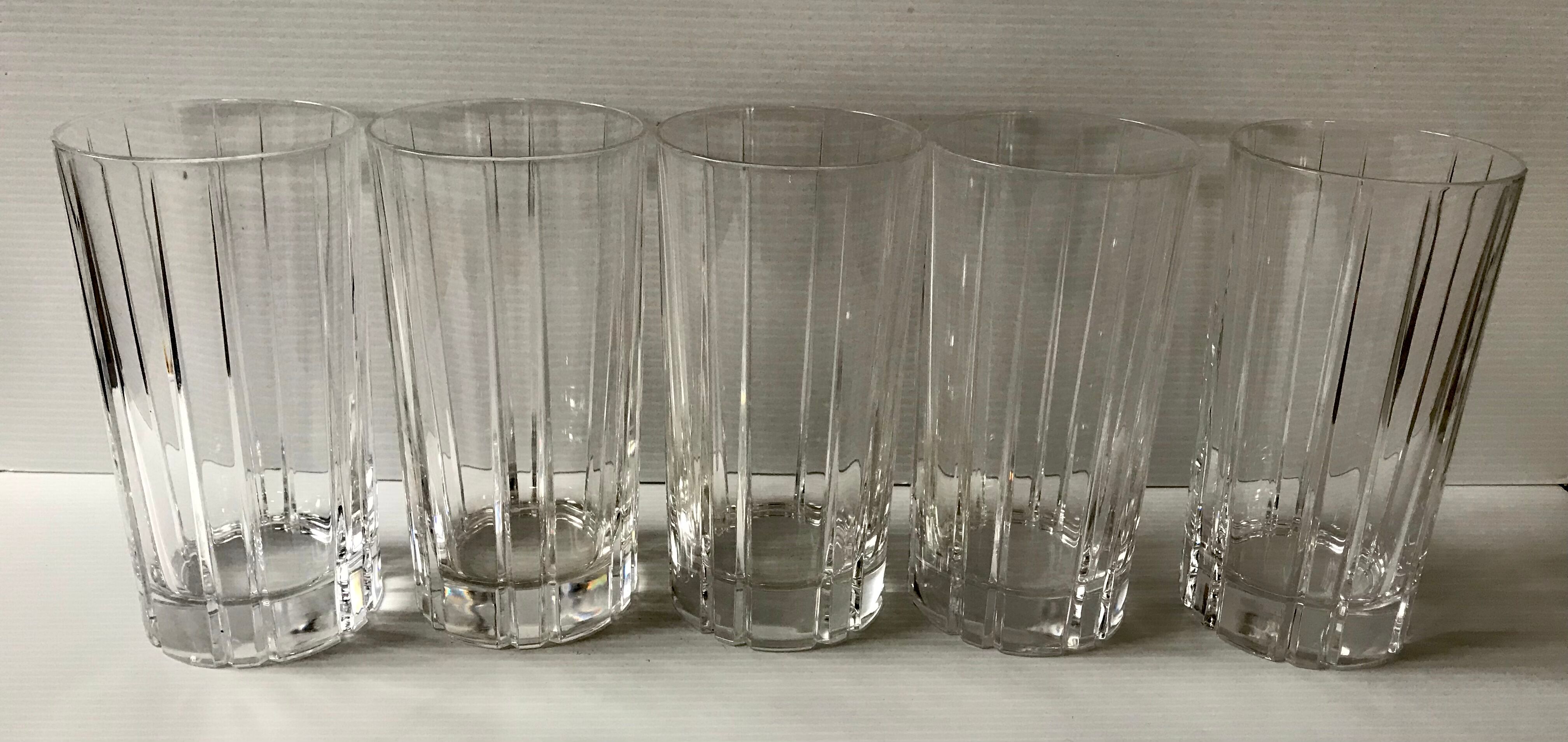 5 crystal glasses