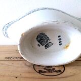 Gravy boat earthenware of Saint Amand iron earth