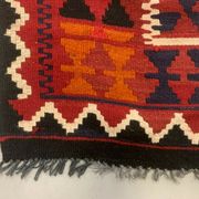 Afghan narrow Kilim Runner 384x94 cm, shabby chic, vintage decor kelim rug