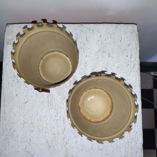 Paire de cache-pots métal Lancel Paris