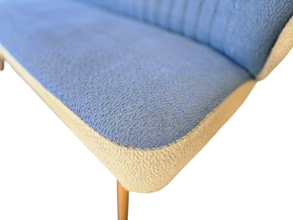 Vintage blue and white armchair/sofa/couch