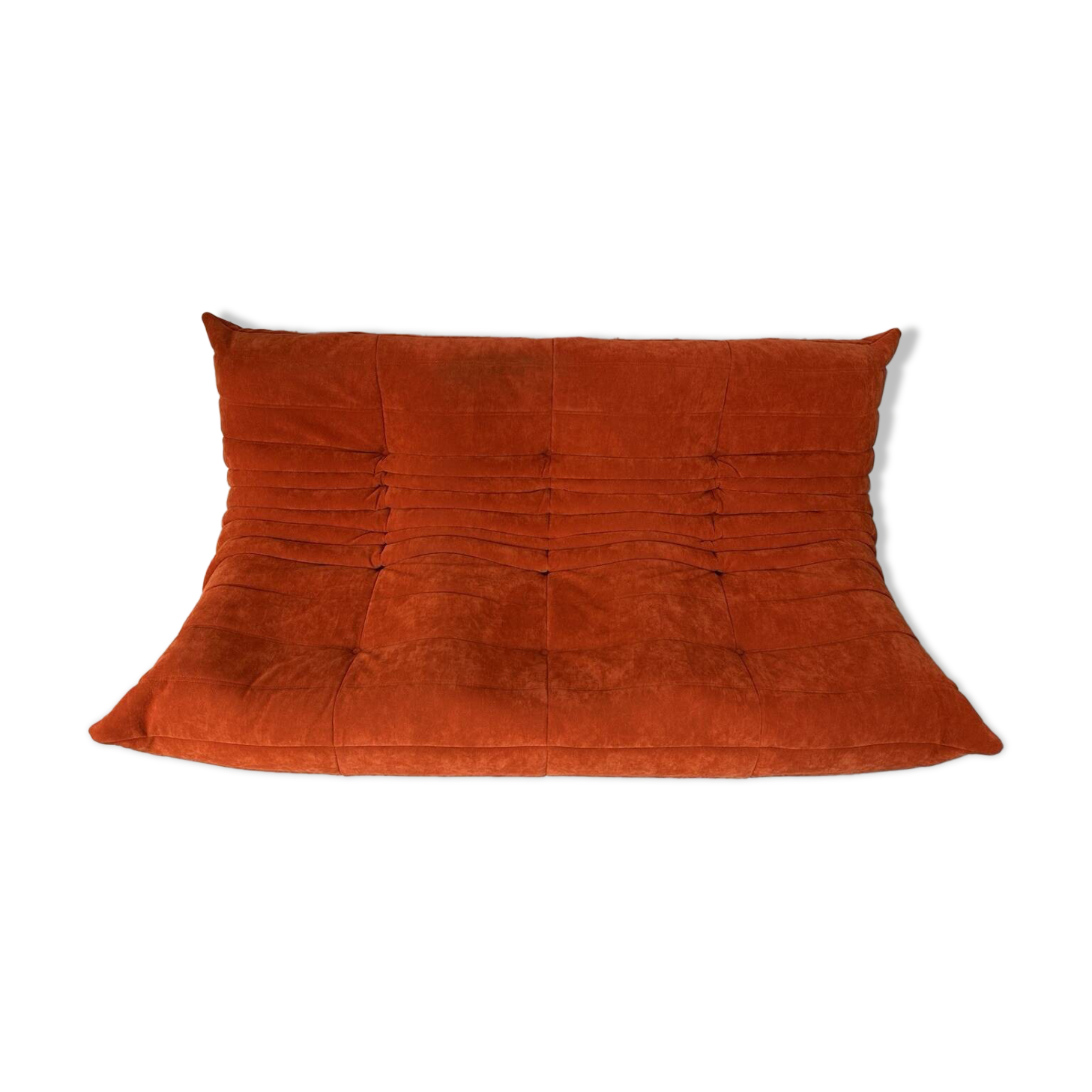 Ligne Roset Togo Orange Alcantara 3-seater designer sofa