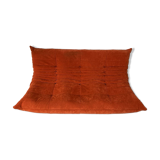 Ligne Roset Togo Orange Alcantara 3-seater designer sofa