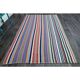 1970s Vintage Turkish Oushak Handmade Wool Cotton Blue Area Rug 179x276