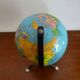 World globe sheet metal map taride cards vintage 50 60 - ø 12.5 cm