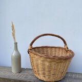 Old woven wicker basket