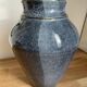 Thick blue ceramic vase