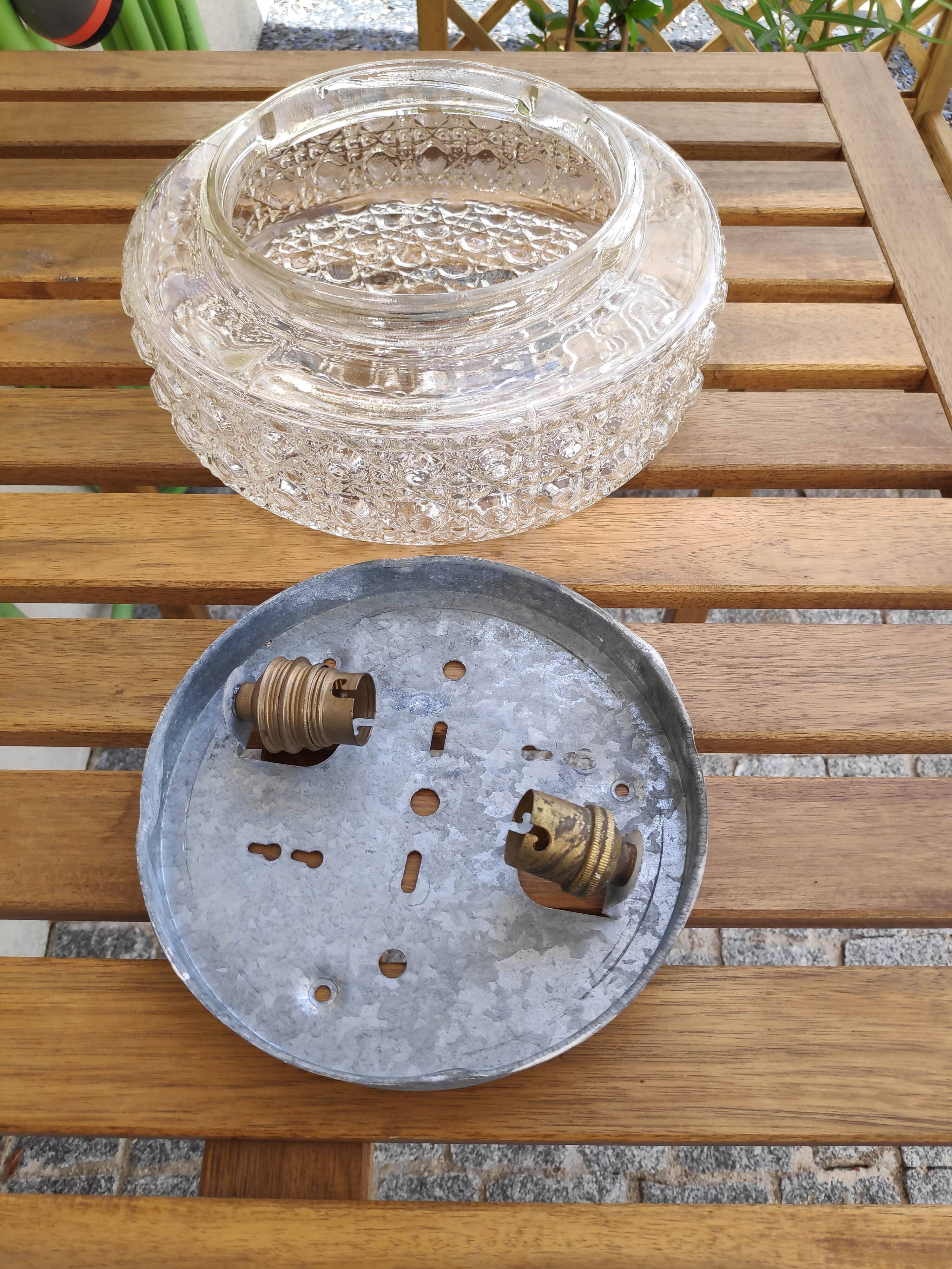 Grand plafonnier rond 2 ampoules (L-0266)