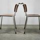 Set of 6 Gispen 106 Dutch Industrial Plywood Chairs, 1960s