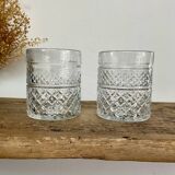 4 vintage whiskey glasses