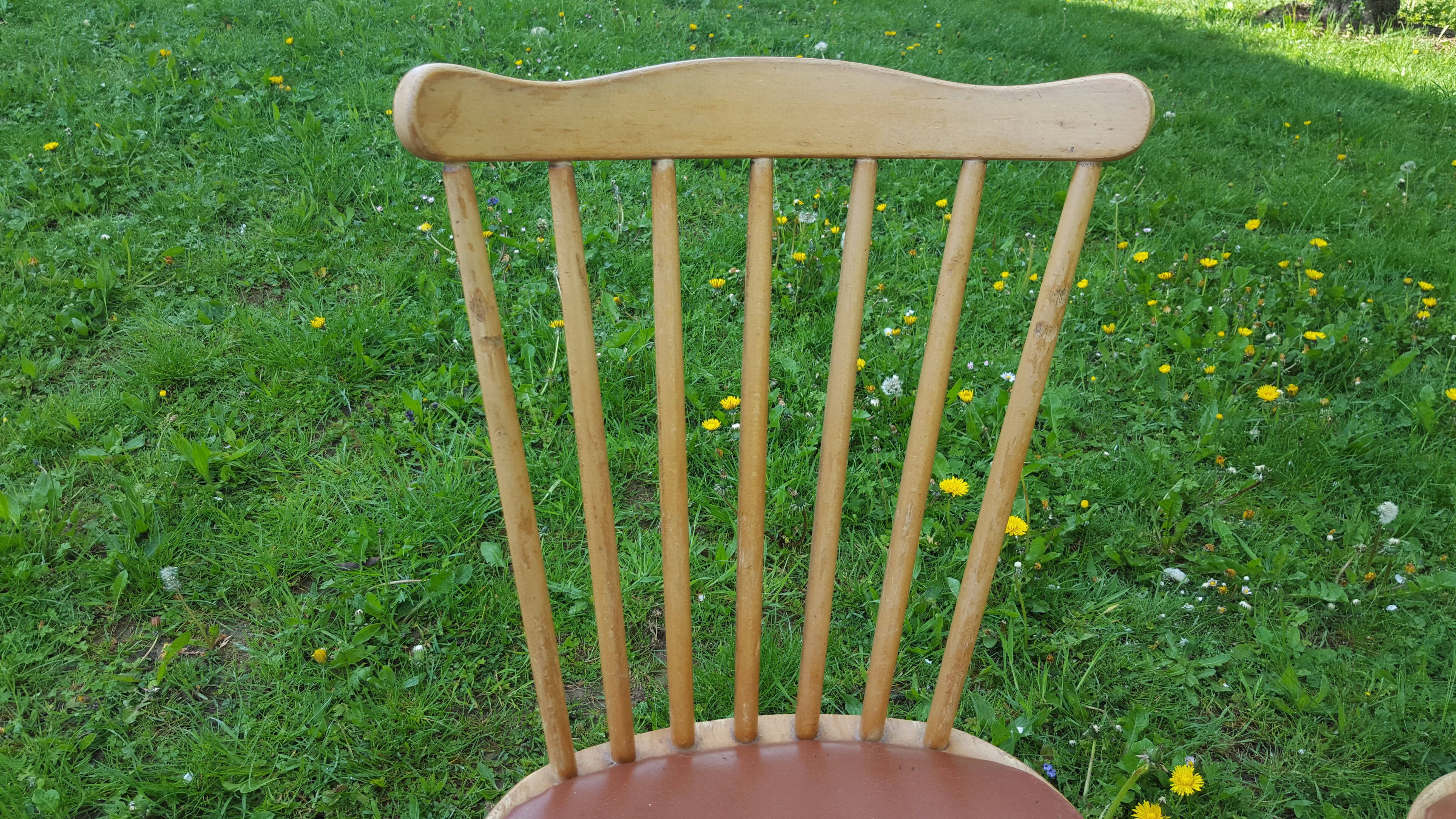 Trio of bistro chairs Baumann vintage 60s