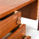 Mid Century Modern Danish Desk with Brass Handles