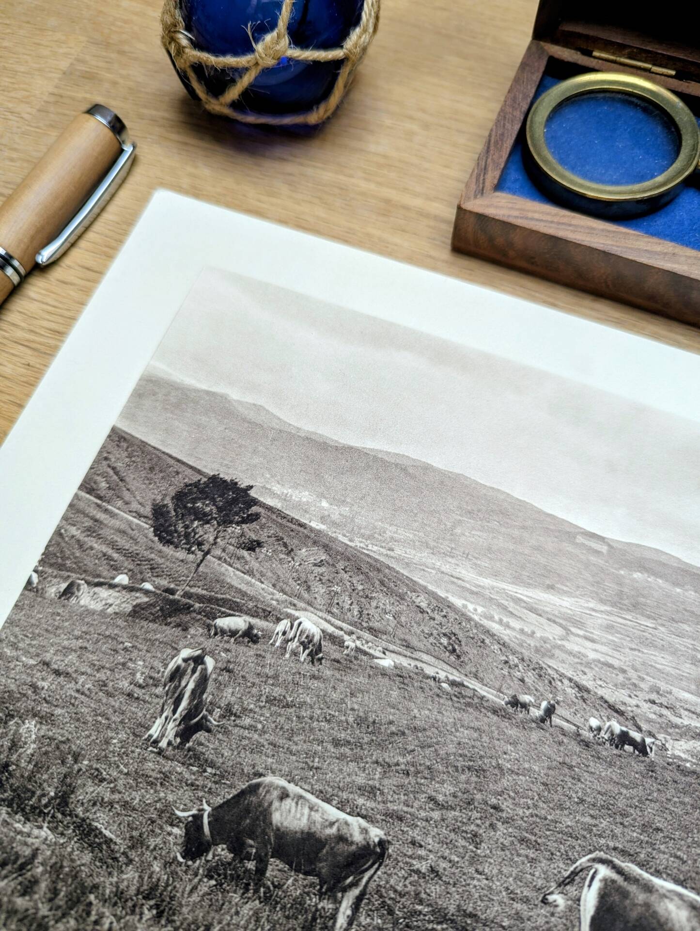 Col de la Perche, Pyrénées-Orientales, photo print from 1937.