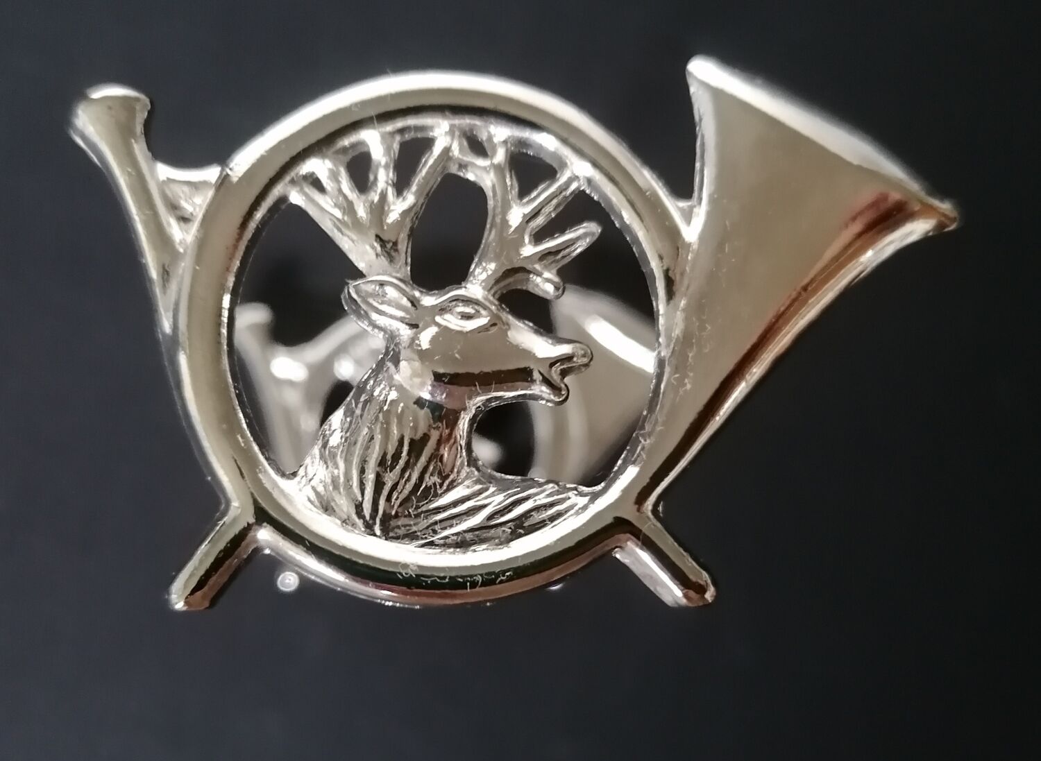 Porte couteau métal argenté chasse