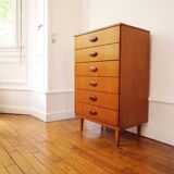 Chest of drawers 6 Scandinavian teak drawers