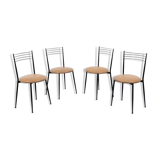 Set of 4 vintage Italian bistro chairs 1970