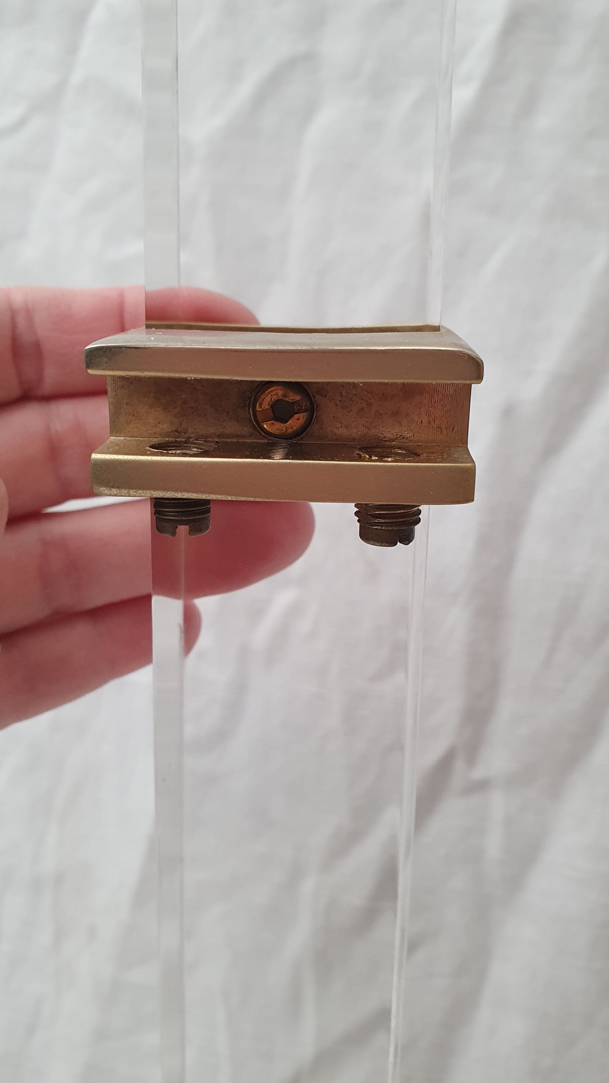 Rolling glass and plexiglass shelf by Pierre Vandel