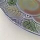 Large barbotine plate Salins blue lavender 80s