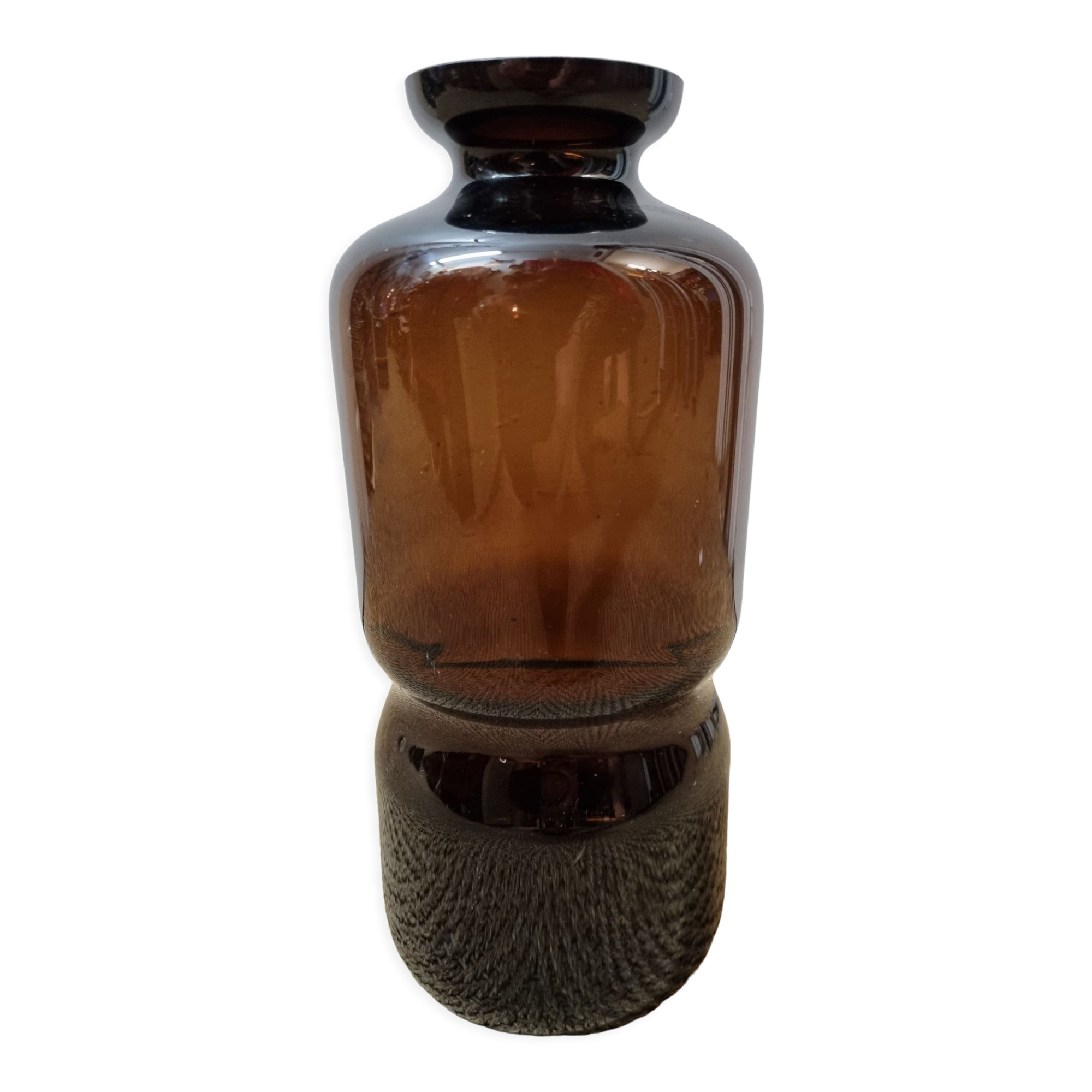 Smoked glass vase from 1970
