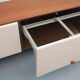 1970s sideboard room-devider in metal and teak