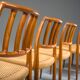 Chaises de salle à manger modèle 83 en teck par Niels Otto Møller pour J.L. Møllers, années 1960, lot de 6