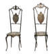 Hollywood regency chiavarine brass side chairs, 1930s, set of 2