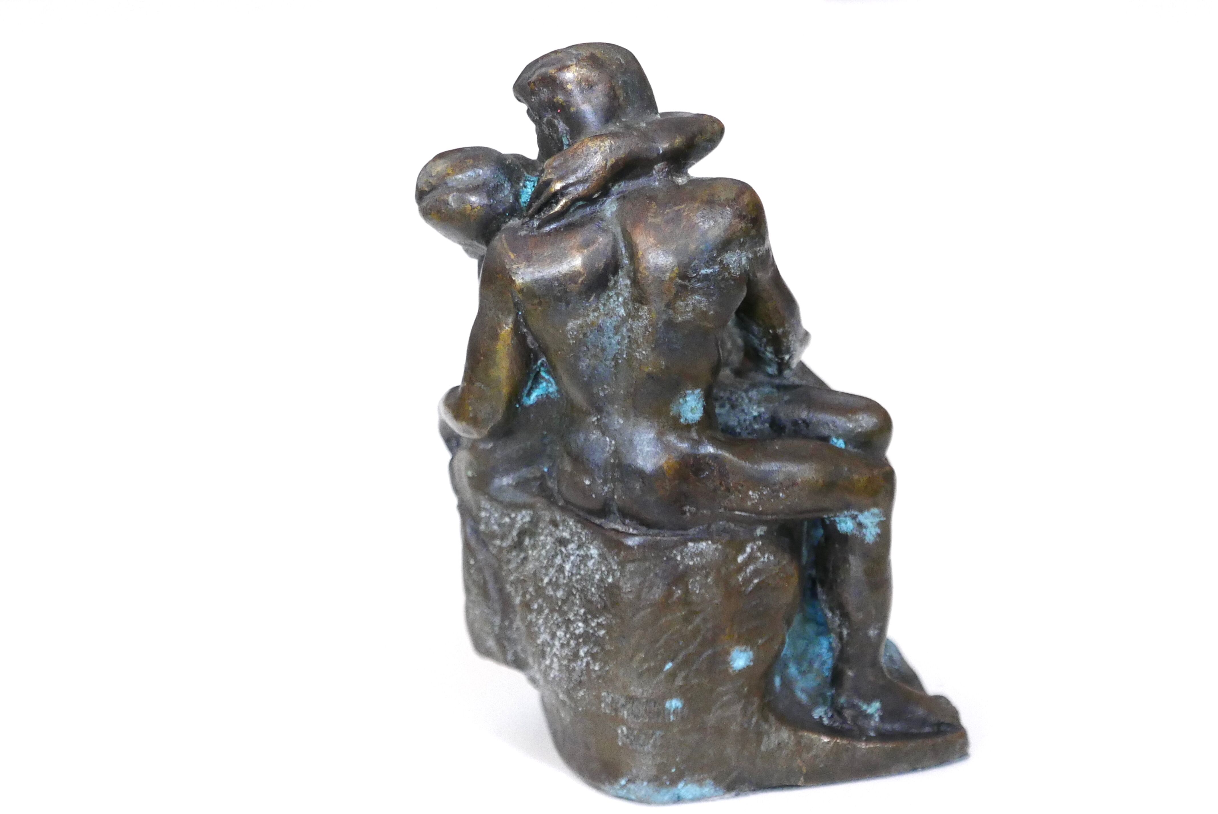 Presse papier le baiser de rodin en bronze