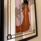 Vintage Alphonse Mucha Art Nouveau Mirror | Framed “Au Quartier Latin”