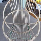 Vintage wicker armchair 1950/70