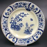 Sarreguemines U&C 2 Old Dessert Plates Faience Model DAMAS