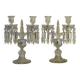 Pair of Baccarat Crystal Girandole Candlesticks