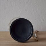 Small vintage bedside lamp in molded glass, chrome metal and steel - 1950s