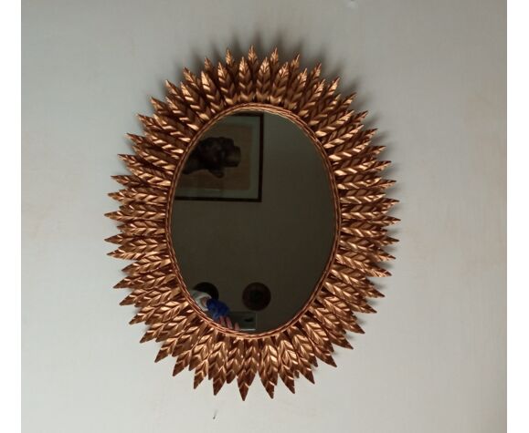 Golden sun mirror 63x76cm