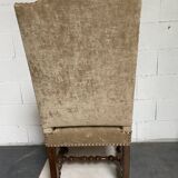 Chaise velours Louis XIV