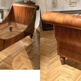 Set of 19th Century Italian Empire Flamed Walnut Sleigh Beds or Daybeds