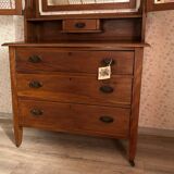 Coiffeuse commode victorienne, Miroirs triptiques, UK, 1900